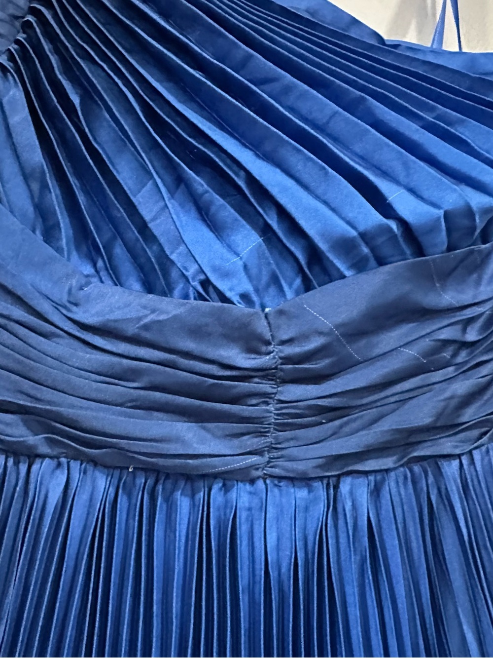 Mac Duggal 49903 Blue Pleated Charmeuse One Shoulder Ombre Gown sz 4 - Picture 8 of 14